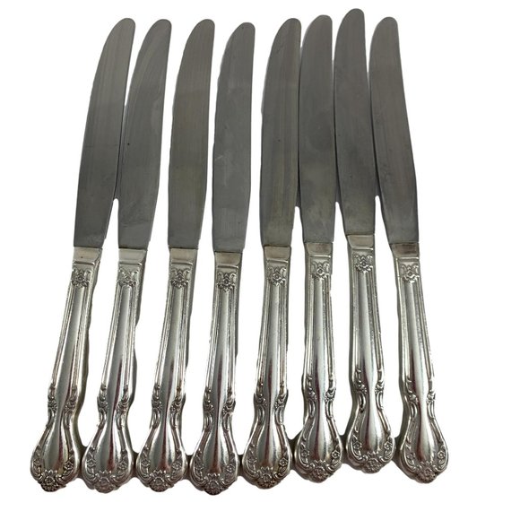 Rogers & Bros International Silverplate Elegant Lady Daybreak 1952 Lot 8 Knives - Picture 1 of 7